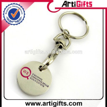 Promotion metal trolley coin key chain
